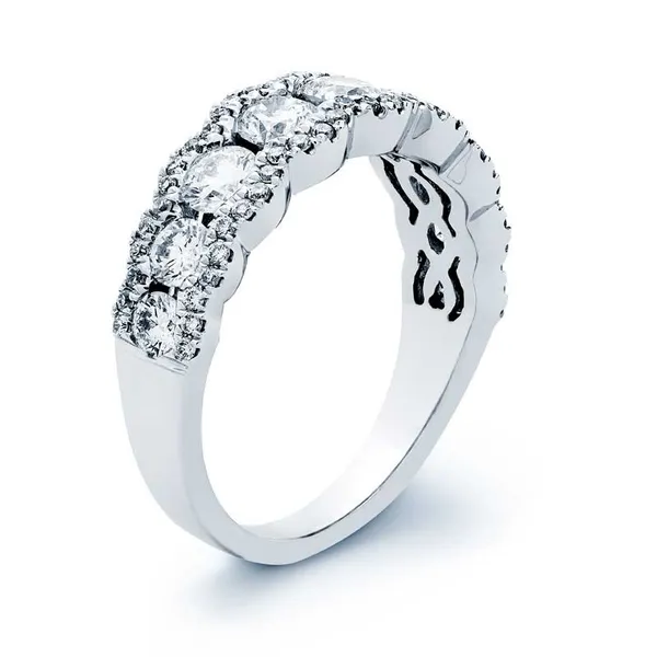 18K White Gold Diamond Band