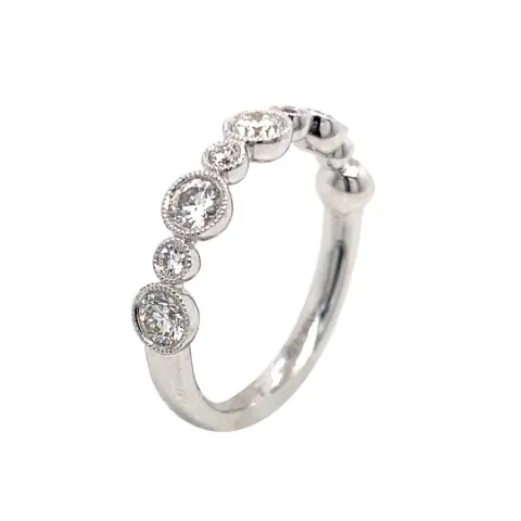 18K White Gold Diamond Band