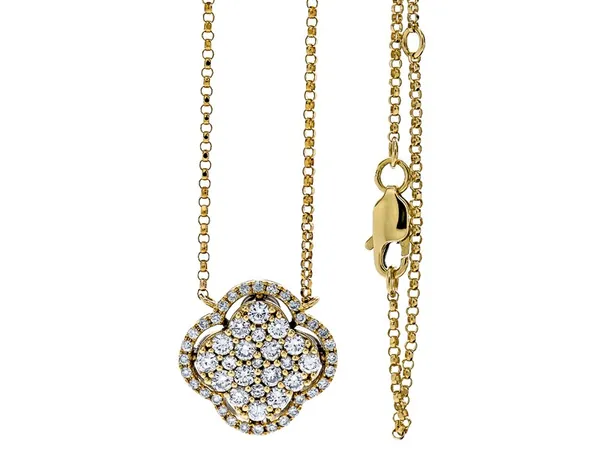 18K Yellow Gold Diamond Necklace