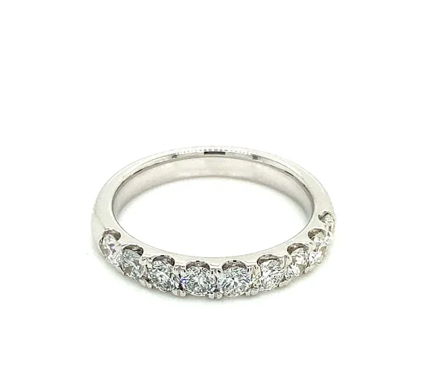 18K White Gold Diamond Band