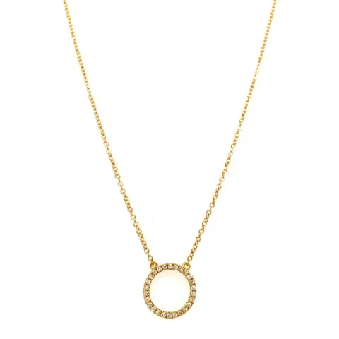18K Yellow Gold Diamond Necklace