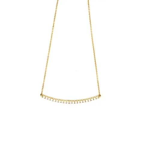 18K Yellow Gold Diamond Necklace