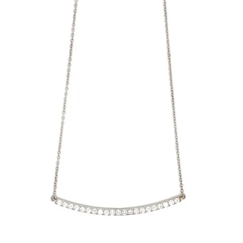 18K White Gold Diamond Necklace