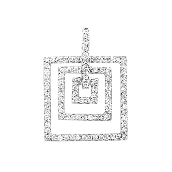 18K White Gold Diamond Pendant