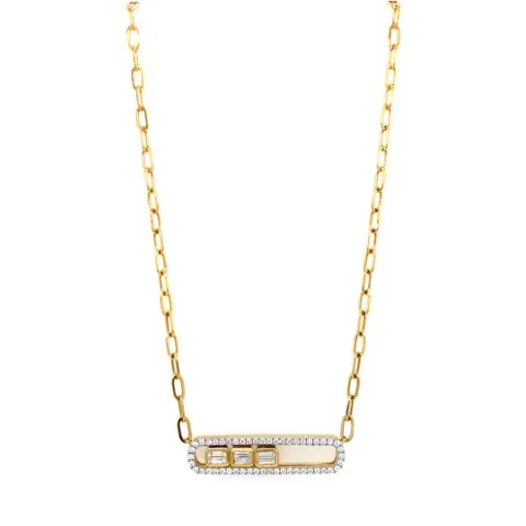 18K Yellow Gold Diamond Necklace