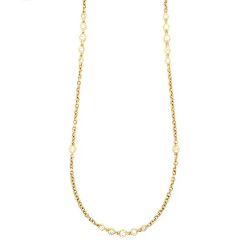 18K Yellow Gold Diamond Necklace