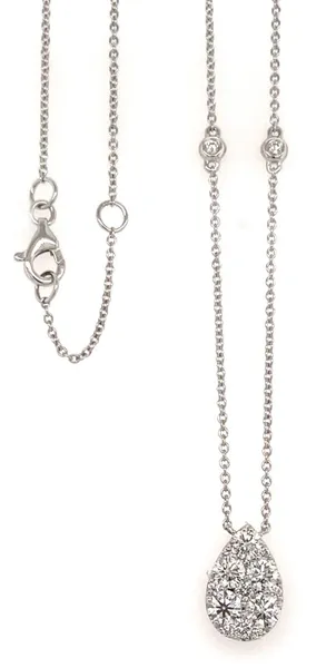 18K White Gold Diamond Necklace