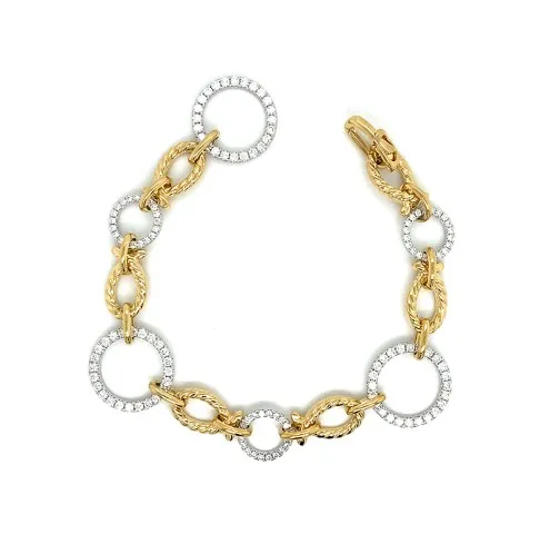 18K Two-Tone Diamond Bracelet