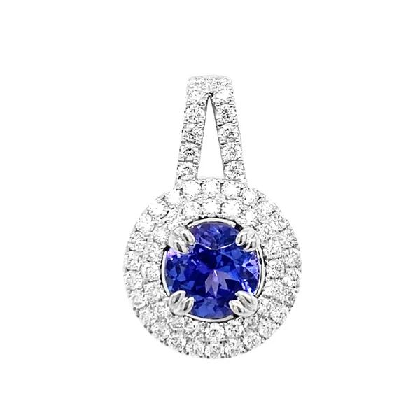 18K White Gold Tanzanite Pendant