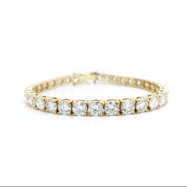 18K Yellow Gold Diamond Tennis Bracelet