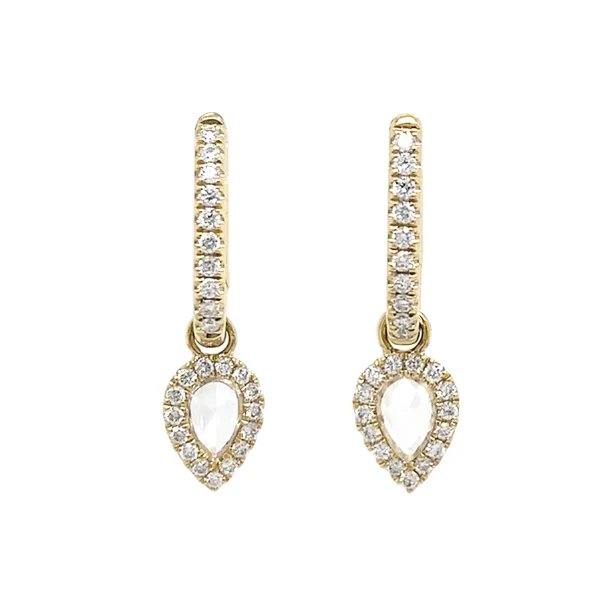 18K Yellow Gold Diamond Earrings