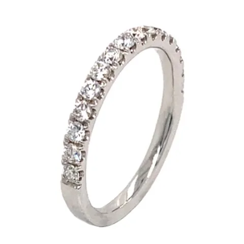 18K White Gold Diamond Band