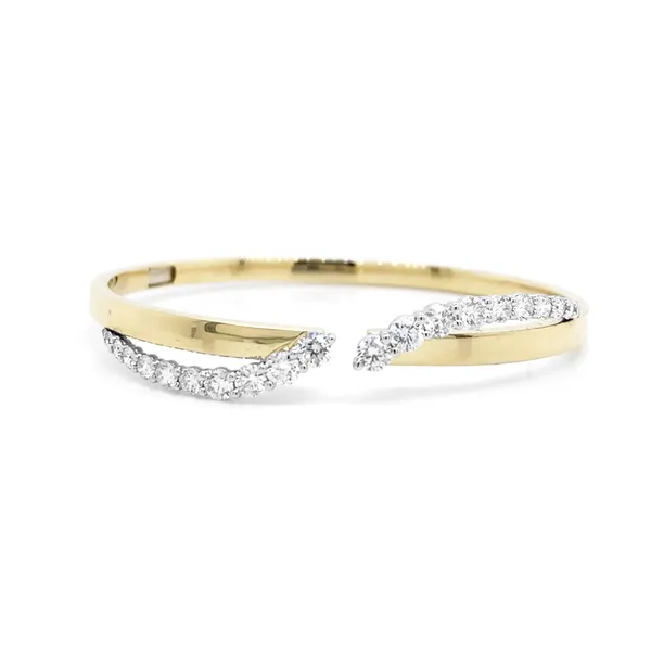 18K Two-Tone Diamond Bangle