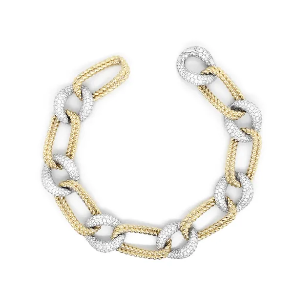 18K Two-Tone Diamond Bracelet