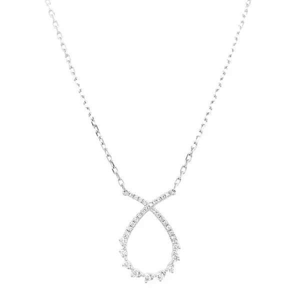 18K White Gold Diamond Necklace