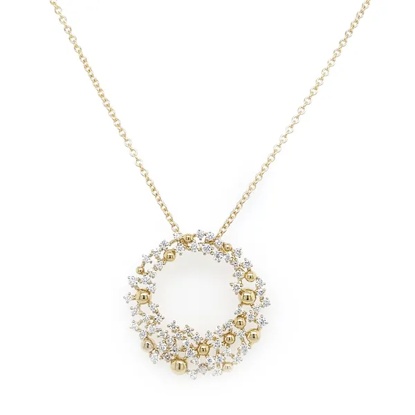 18K Yellow Gold Diamond Necklace