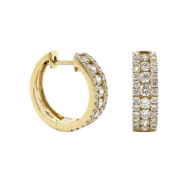 18K Yellow Gold Huggie Earrings