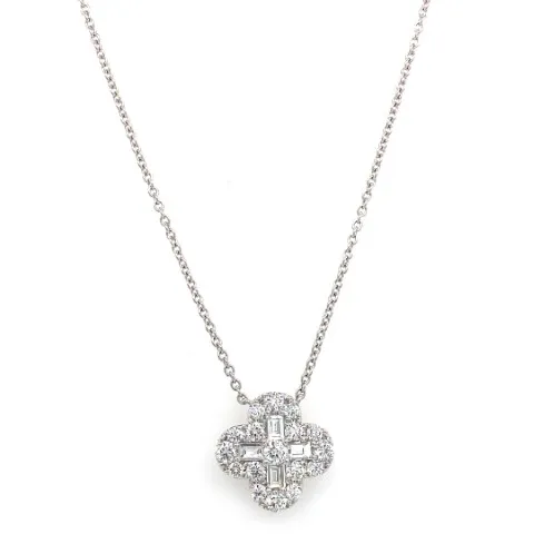 18K White Gold Diamond Necklace