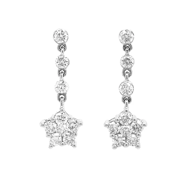 18K White Gold Diamond Earrings
