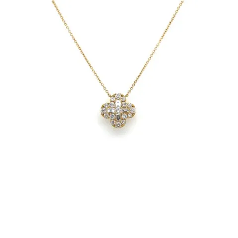 18K Yellow Gold Diamond Necklace