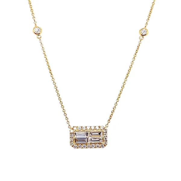 18K Yellow Gold Diamond Necklace
