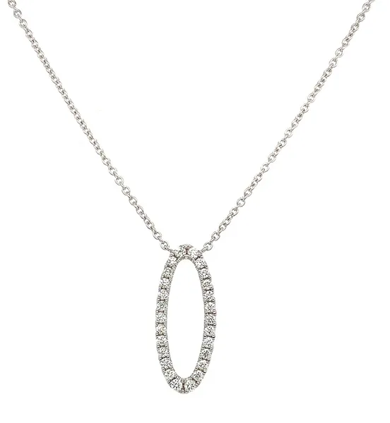 18K White Gold Diamond Necklace
