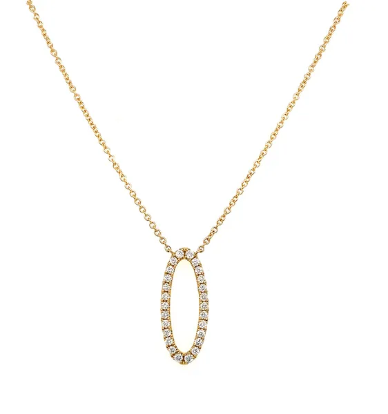 18K Yellow Gold Diamond Necklace
