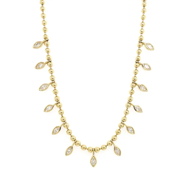 18K Yellow Gold Diamond Necklace