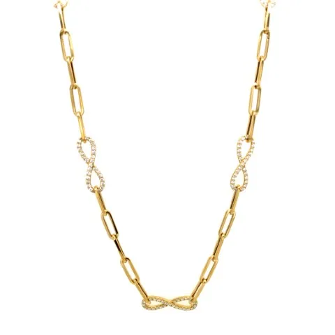 18K Yellow Gold Diamond Necklace
