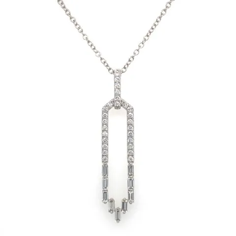 18K White Gold Diamond Necklace