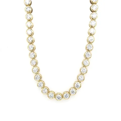 18K Yellow Gold Diamond Necklace