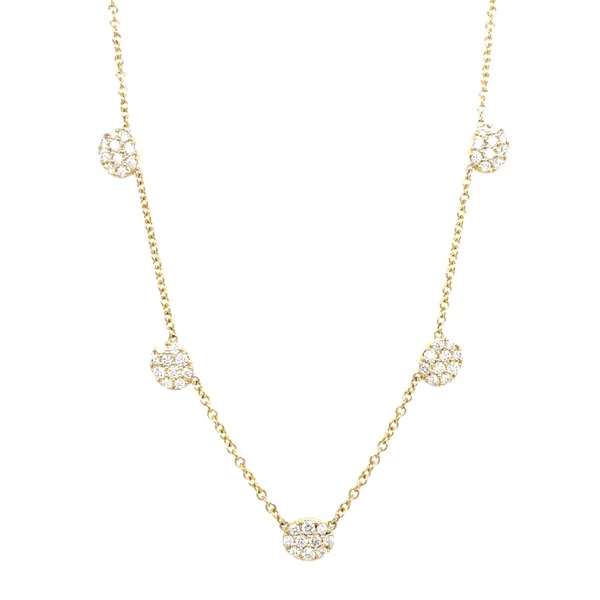 18K Yellow Gold Diamond Necklace