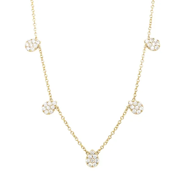 18K Yellow Gold Diamond Necklace
