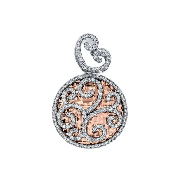 18K Two-Tone Gold Diamond Pendant