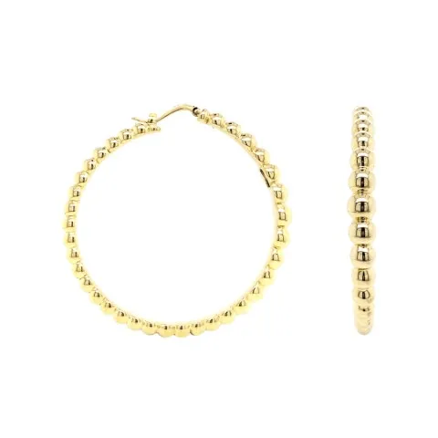 18K Yellow Gold Hoop Earrings
