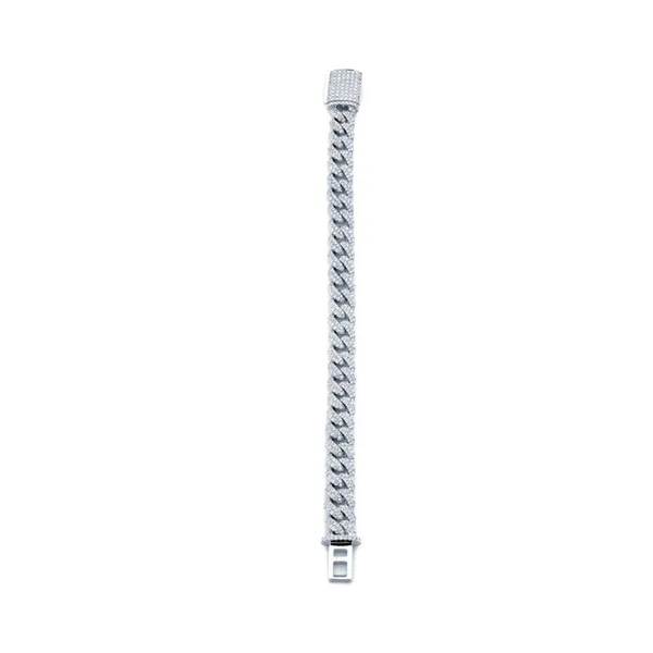 14K White Gold Diamond Men’s Bracelet