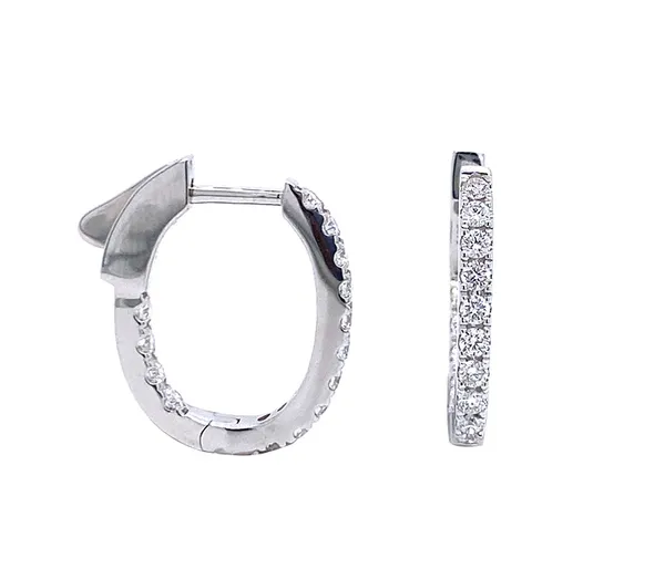 18K White Gold Diamonds Earrings