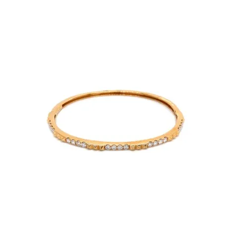 18K Rose Gold Diamond Bangle