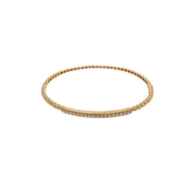 18K Rose Gold Diamond Bangle