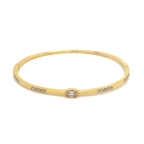 18K Yellow Gold Diamond Bangle
