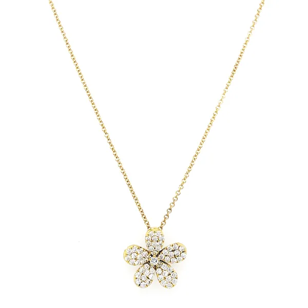 18K Yellow Gold Diamond Necklace