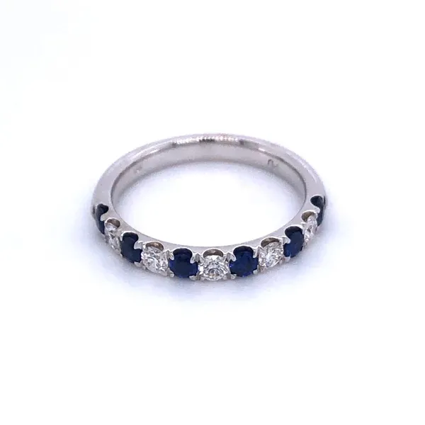 18K White Gold Sapphire Band