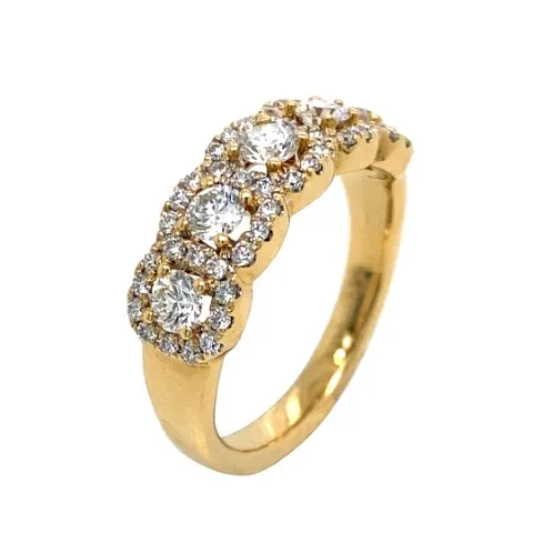 18K Yellow Gold Diamond Band