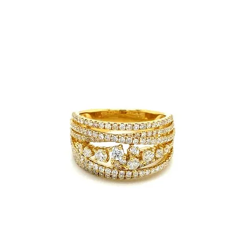 18K Yellow Gold Diamond Band