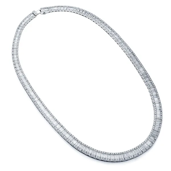 18K White Gold Diamond Necklace