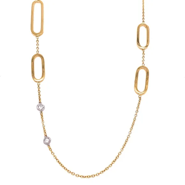 18K Two-Tone Gold Diamond Necklace