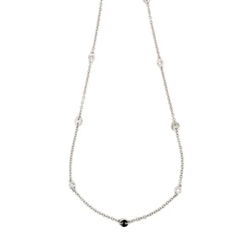18K White Gold Diamond Necklace