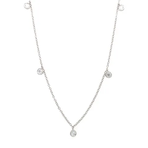 18K White Gold Diamond Necklace