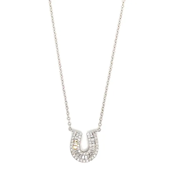 18K White Gold Diamond Necklace
