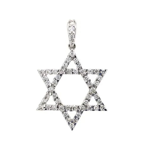18K White Gold Diamond Pendant